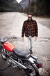 Jacket, outdoor, wool look, corduroy collar, button placket, breast pockets, up to 8 XL