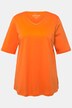 T-shirt, A-lijn, V-hals, korte mouwen, Pima-katoen