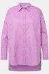 Chemise oversize à manches longues, ourlet plus long dans le dos