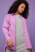 Chemise oversize à manches longues, ourlet plus long dans le dos