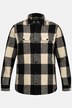 Camicia STHUGE in flanella a quadri da indossare sopra altri indumenti con maniche lunghe e colletto ad apertura inglese, fino alla tg. 8XL