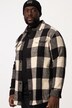 Camicia STHUGE in flanella a quadri da indossare sopra altri indumenti con maniche lunghe e colletto ad apertura inglese, fino alla tg. 8XL