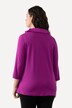 Maglia classica con collo di taffettà, scollo a V e maniche a 3/4