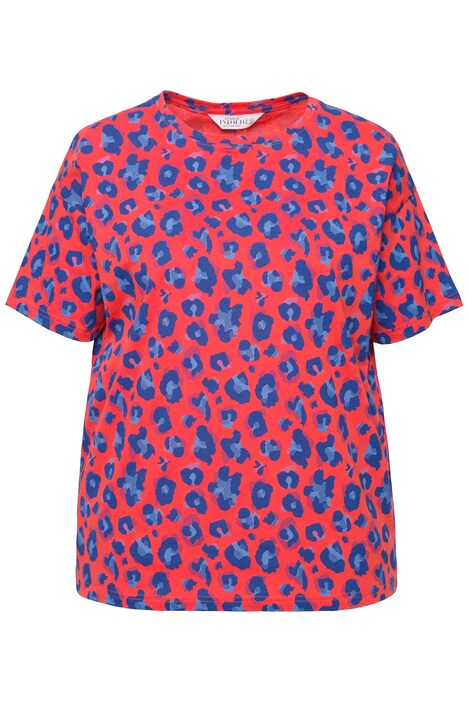 Tričko, oversize, leopardí, kulatý výstřih, krátké rukávy