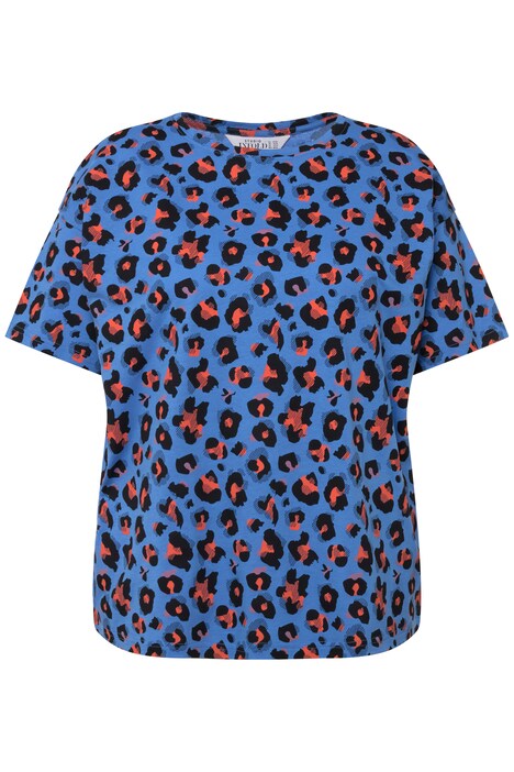 Tričko, oversize, leopardí, kulatý výstřih, krátké rukávy