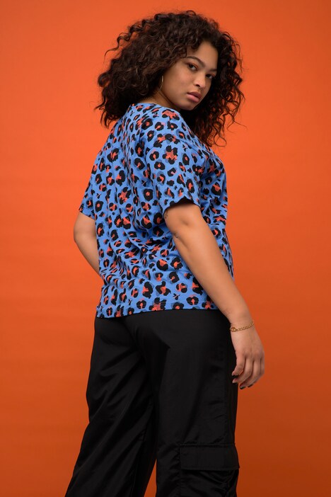 Oversized Colorful Leopard Print Shirt