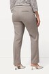 Pantalon Sophie chiné, jambe droite. Pinces et taille confortable.