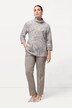 Pantalon Sophie chiné, jambe droite. Pinces et taille confortable.