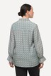 Bluse, sløyfe, ståkrage, langermet, rysjer