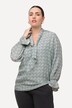 Bluse, sløyfe, ståkrage, langermet, rysjer