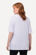 T-shirt, dobbeltlag foran, V-udskæring, korte ærmer
