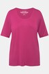 T-shirt, dobbeltlag foran, V-udskæring, korte ærmer