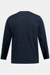 Pigiama da casa con certificazione OEKO-TEX, maglia a maniche lunghe con stampa allover e pantaloni lunghi, fino alla tg. 8XL