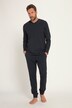 Pigiama da casa con certificazione OEKO-TEX, maglia a maniche lunghe con stampa allover e pantaloni lunghi, fino alla tg. 8XL