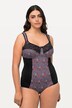 Body modellante con pied-de-poule, pizzo e coppa C-D