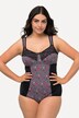 Body modellante con pied-de-poule, pizzo e coppa C-D