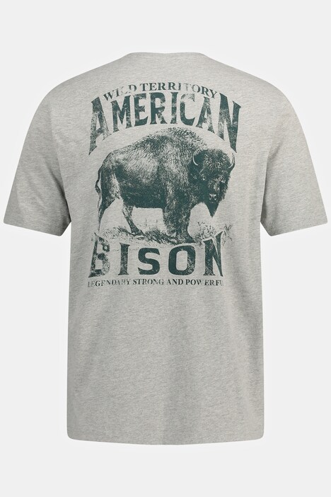 T-Shirt, Workwear, Halbarm, Bison Rückenprint, Rundhals