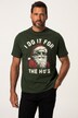 T-shirt# à manches courtes, col rond et imprimé de Noël