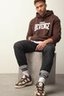 STHUGE-hettegenser, oversized, syrevasket, brysttrykk, opptil 8XL