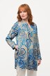 Blusa con raso, collo alto, scollo a V e maniche a 3/4