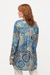 Blusa con raso, collo alto, scollo a V e maniche a 3/4