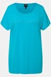 T-shirt, glittersten, striber, rund hals, halværmer