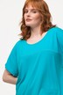 T-shirt, glittersten, striber, rund hals, halværmer