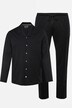 Todelt pyjamas, homewear i OEKO-TEX, kortærmet t-shirt med revers