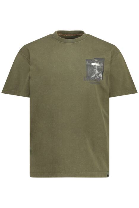 STHUGE tričko, krátké rukávy, oversize, barvené, potisk na zádech, do 8XL