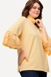 Sweatshirt, Spitze, Stehkragen, 3/4-Arm, Biobaumwolle
