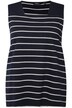 Dlouhý top, proužky, Classic, hranatý výstřih, bez rukávů