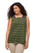 Dlouhý top, proužky, Classic, hranatý výstřih, bez rukávů