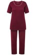 Pyžamo, puntíky, kulatý výstřih, krátké rukávy