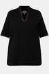 T-shirt, gobletkraag, V-hals, halve mouwen
