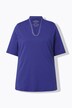 T-shirt dal taglio svasato con scollo montante e mezze maniche