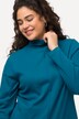 T-shirt slim à col montant et manches courtes, finement côtelé, surpiqûres