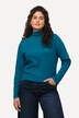 T-shirt slim à col montant et manches courtes, finement côtelé, surpiqûres