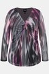 Mesh shirt, dubbellaags, V-hals, lange mouw