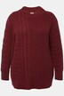 Pullover, breipatroon, opstaande kraag, lange mouwen, biologisch katoen