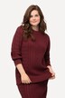 Pullover, breipatroon, opstaande kraag, lange mouwen, biologisch katoen