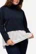 Eco Cotton Layered Sweatshirt with Peplum