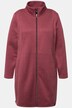 Long-Fleecejacke, Zacken, Stehkragen, kuschelweich
