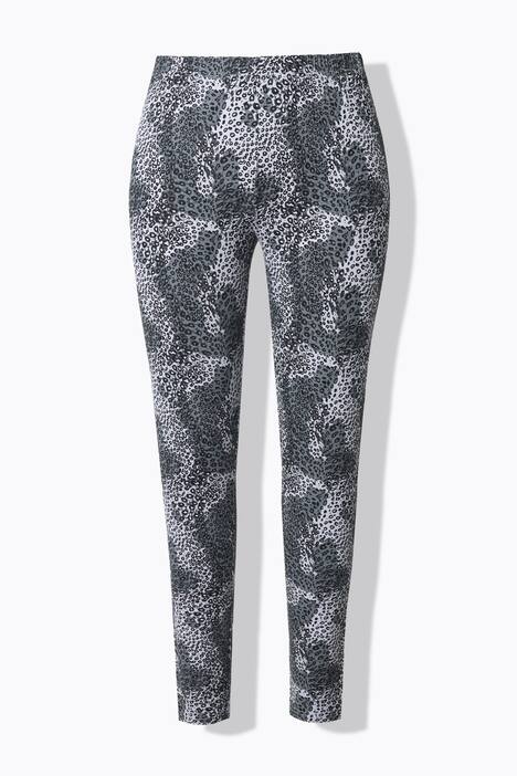 Leggings, estampado de leopardo, pernera estrecha, cintura elástica