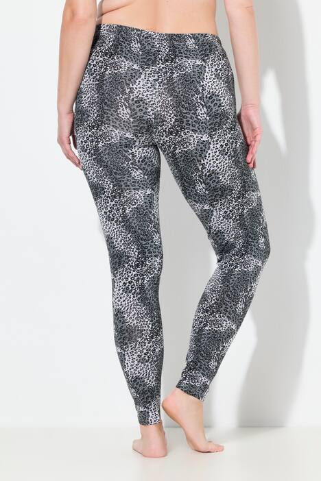 Leggings, estampado de leopardo, pernera estrecha, cintura elástica