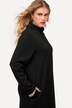 Textured Long Sleeve Turtleneck Sweatshirt Midi Dress