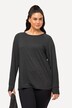 Pull à col rond et manches longues avec passe-pouces intégré, très doux, snood