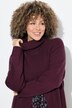 Lange pullover, A-lijn, opstaande kraag, lange mouwen