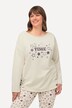 Pull en molleton oversize à col rond et manches longues