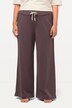 Loungewear-bukse, rett form, deilig myk, åpne kanter