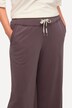 Loungewear-bukse, rett form, deilig myk, åpne kanter